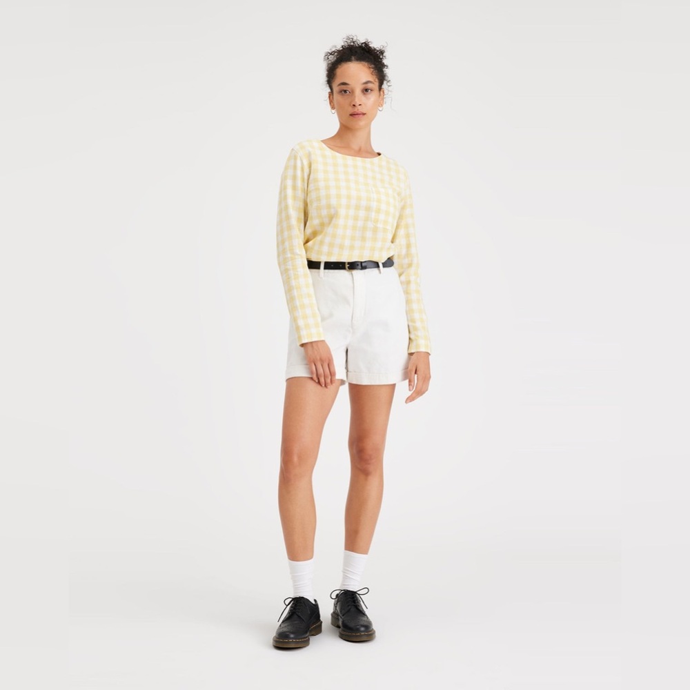 Dockers Original Chino Shorts Linen in White Size 26